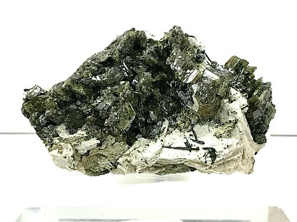 Titanite on Microcline with Ferro-actinolite.