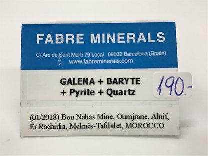 Galena with Baryte, Pyrite and Quartz