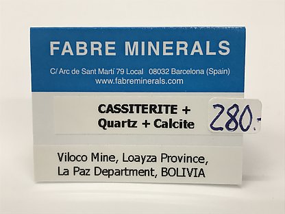 Cassiterite with Quartz and Calcite