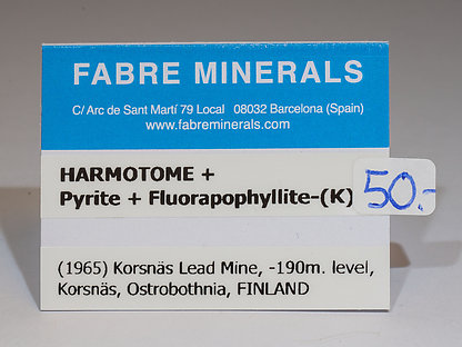Harmotome with Pyrite and Fluorapophyllite-(K)