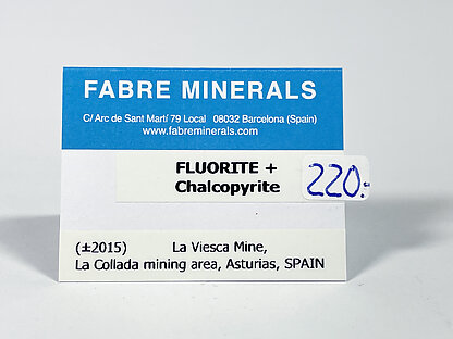 Fluorita con Calcopirita y Calcita