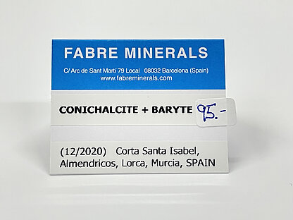 Conichalcite on Baryte