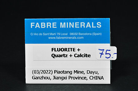 Fluorite with Quartz and Calcite