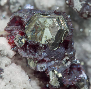 Pearceite-T2ac with Proustite and Rhodochrosite. 