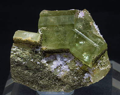 Fluorite with Fluorapatite and Muscovite. 