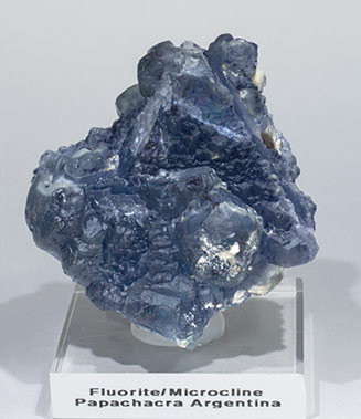 Octahedral Fluorite with Microcline.