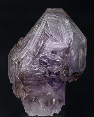 Sceptered Quartz (variety smoky  and amethyst). Front