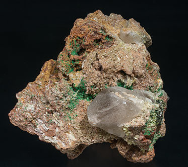 Cerussite with Mimetite and Malachite. 
