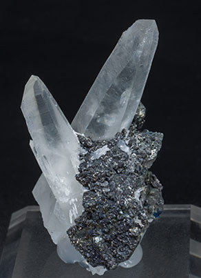 Lautite with Tennantite-Tetrahedrite, Quartz and Pyrite. Rear