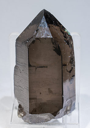Quartz (variety smoky) with Hematite inclusions. Front