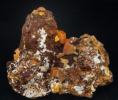 Wulfenite with Willemite and limonite. 