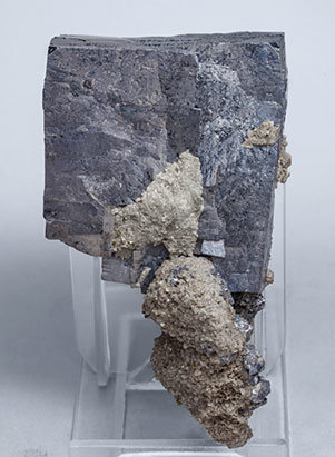 Galena with Dolomite and Chalcopyrite. Front