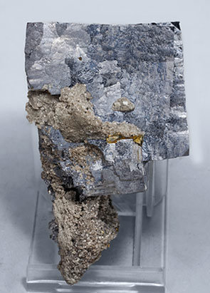 Galena with Dolomite and Chalcopyrite. Rear