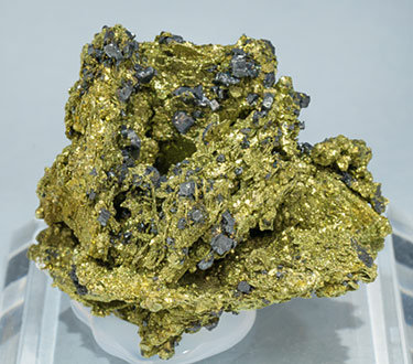 Chalcopyrite after Polybasite with Acanthite. Front