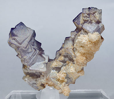 Fluorite with Baryte and Stibnite. Rear