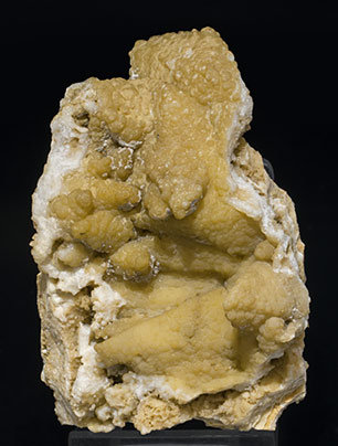 Smithsonite after Calcite with Hemimorphite. Side
