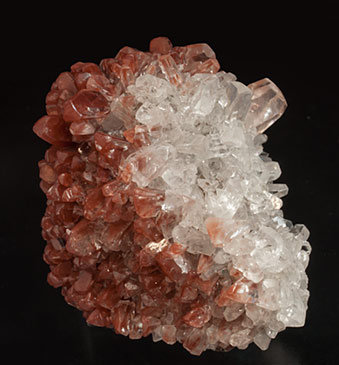 Calcite with iron oxide inclusions.