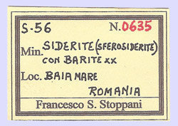 Siderite (variety sphrosiderite) with Baryte