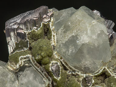 Topaz with Arsenopyrite, Fluorite, Muscovite and Chlorite. 