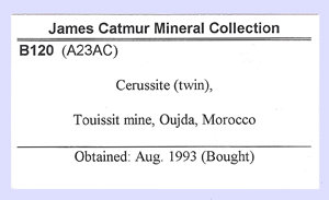 Twinned Cerussite with Galena