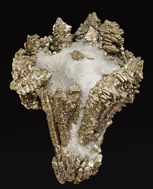 Pyrite with Baryte. Front
