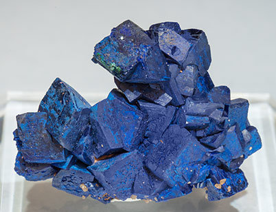 Doubly terminated Azurite. Front