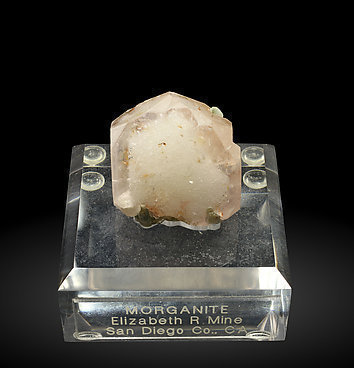 Beryl (variety morganite) with Muscovite. Front