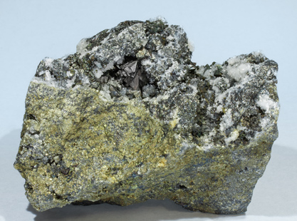 Freibergite with Quartz and Pyrite. 