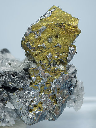 Acanthite with Chalcopyrite. Rear