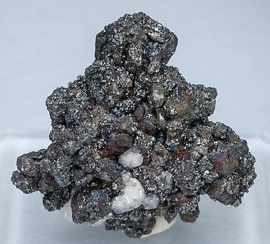 Acanthite with Calcite. Front