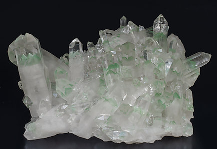 Quartz with Muscovite (variety fuchsite) inclusions. Front