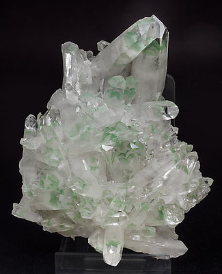 Quartz with Muscovite (variety fuchsite) inclusions. Side