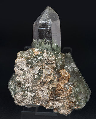 Quartz with Rutile, Chlorite and Mica. Rear