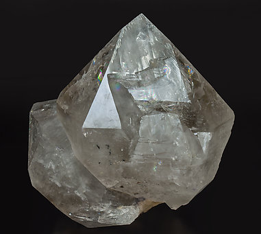 Quartz with inclusions and Fluorite. Front