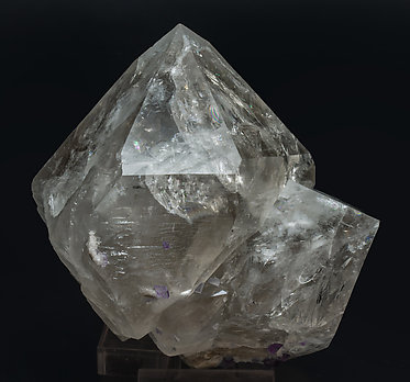 Quartz with inclusions and Fluorite. Rear