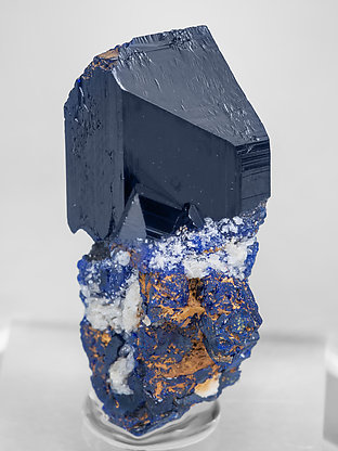 Azurite with Cerussite. Front