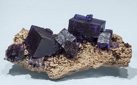 Fluorite with Sphalerite and Calcite.