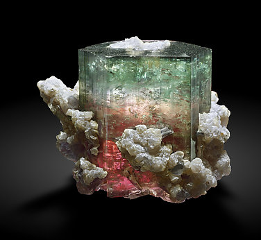 Elbaite with Mica. Light behind
