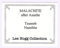 Malachite after Azurite and Azurite