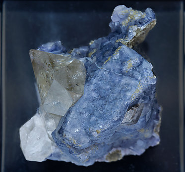 Fluorite with Ferberite, Quartz, Muscovite and Chlorite. Top