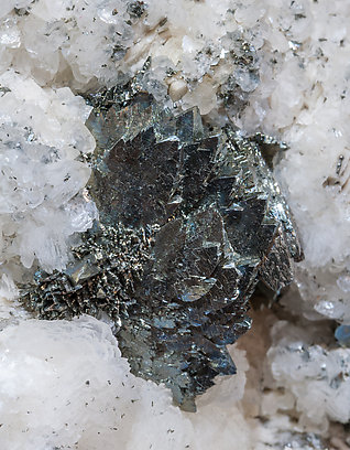Marcasite with Calcite-Dolomite and Chalcopyrite. 