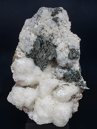 Marcasite with Calcite-Dolomite and Chalcopyrite. Side