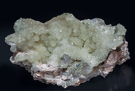Prehnite with Calcite, Orthoclase and Clinozoisite-Epidote (Series). 