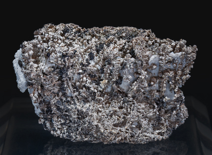 Silver with Acanthite and Calcite.