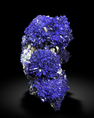 Azurite with Baryte. Front