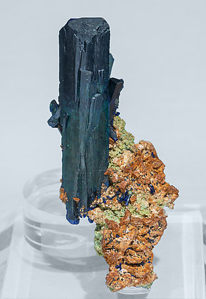 Azurite with Dolomite. Front