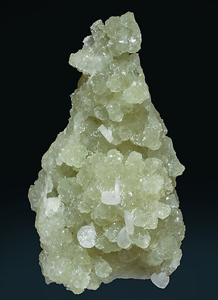 Prehnite with Calcite, Clinozoisite-Epidote and Quartz.