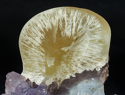 Fluorite with Quartz (variety amethyst). 