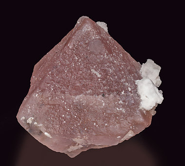 Fluorita (octadrica) con Calcita. Vista lateral