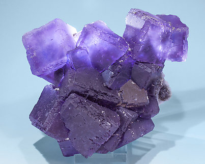 Fluorite with Quartz. Side with light behind